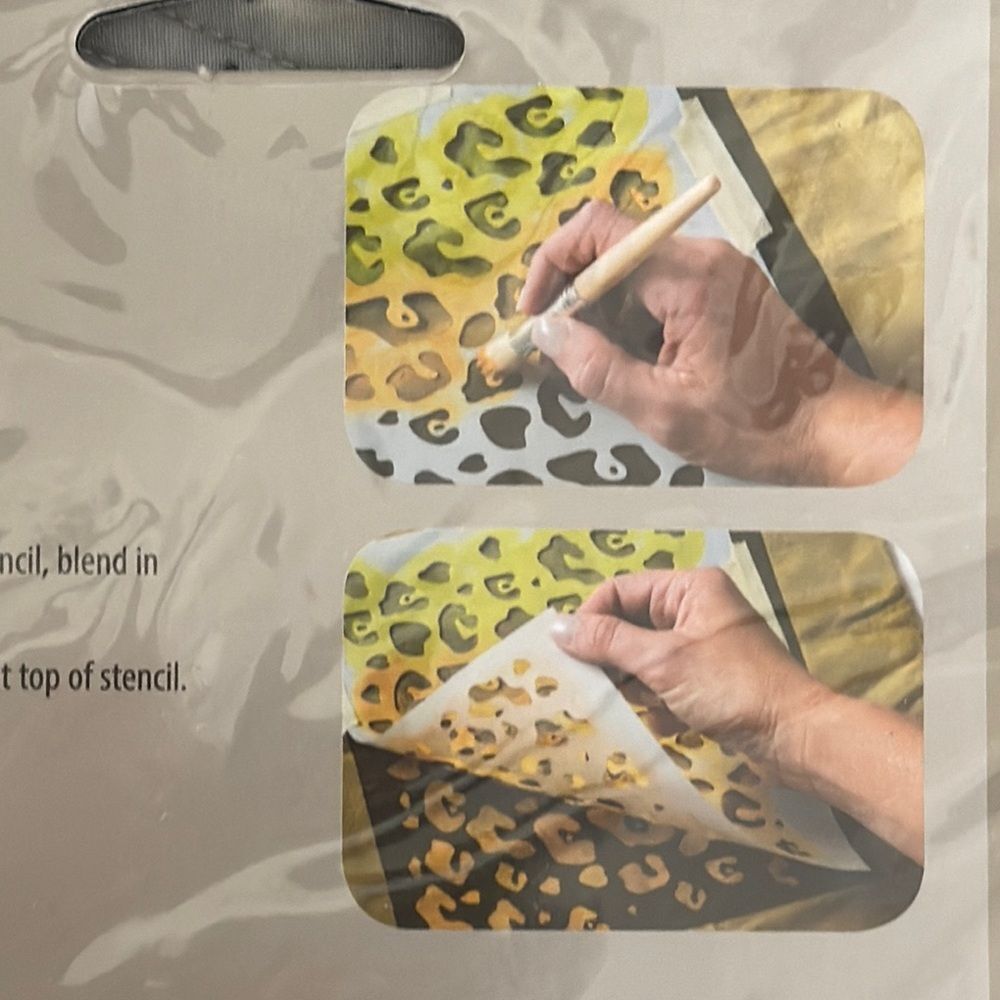 Craft Stencil Set with Animal Prints and Patterns NWT - Picture 6 of 10
